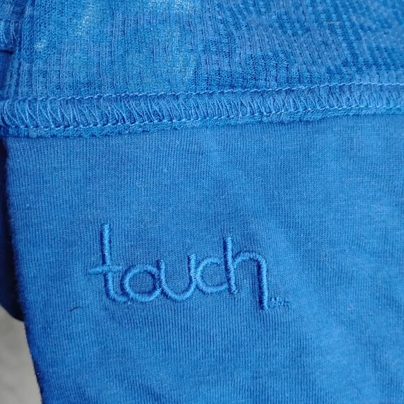 Touch by Alyssa Milano New York Giants V-Neck Acid Wash Thermal Tee Size L Blue - Picture 7 of 12